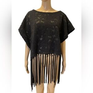 INC International Concepts Fringe Burnout poncho size PP/PS